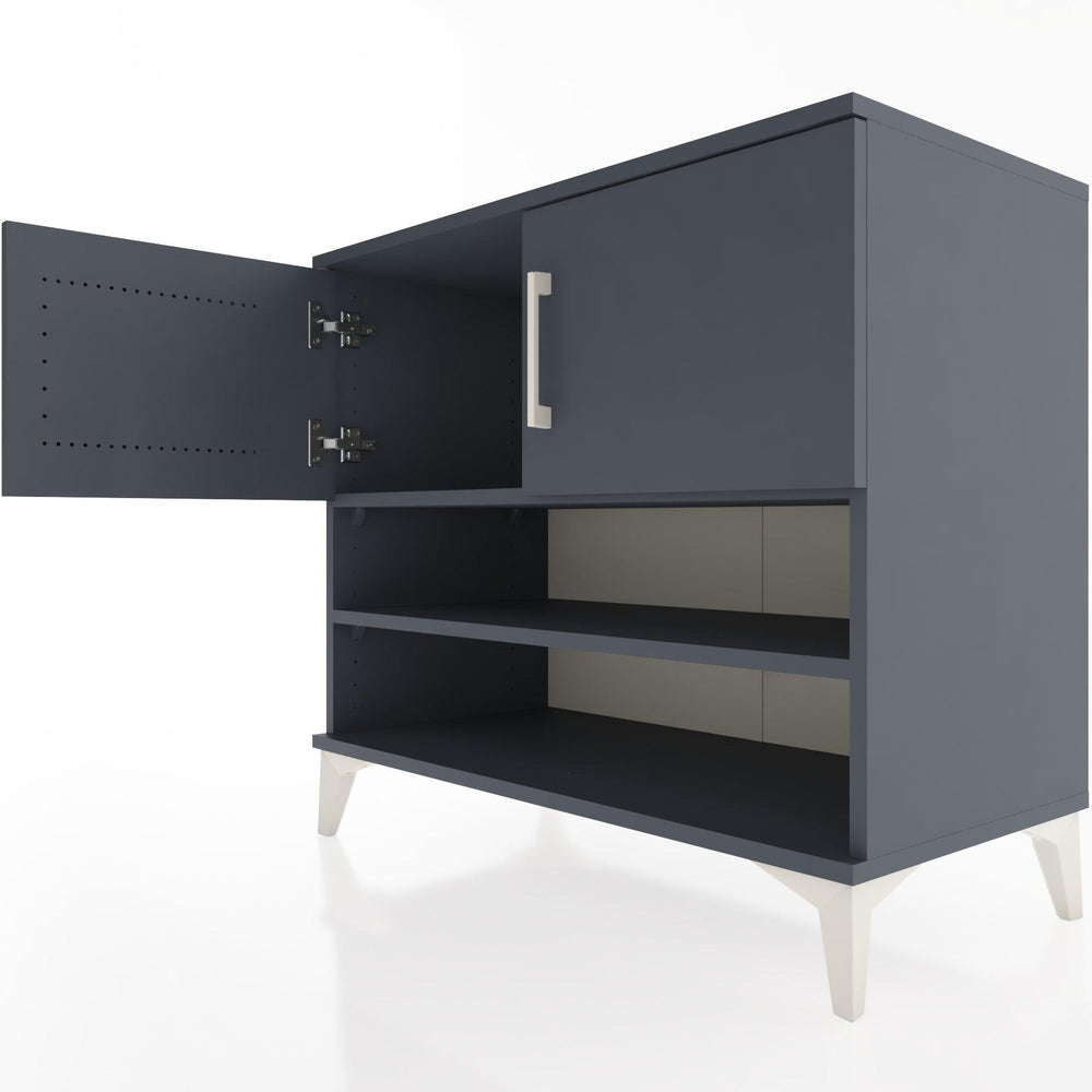 Woodntry Modüler Şifonyer Antrasit 88x44x68 cm Kapaklı ve Raflı KR32-2