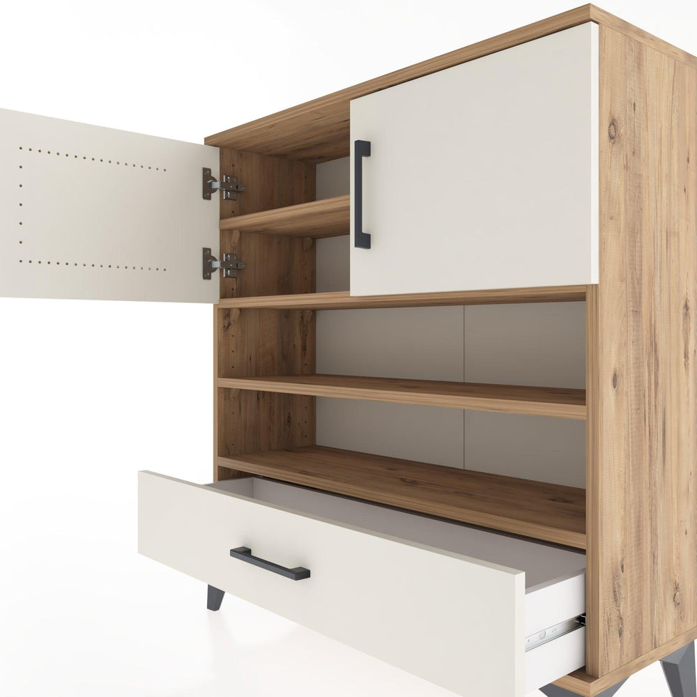 Woodntry Modüler Şifonyer Çam 88x30x84 cm Fonksiyonel F32-3