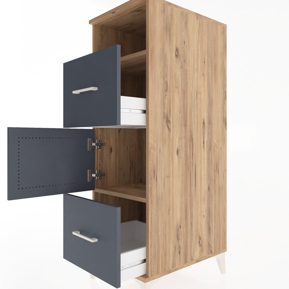 Woodntry Modüler Dolap Çam 44x59x122 cm Fonksiyonel F132-3