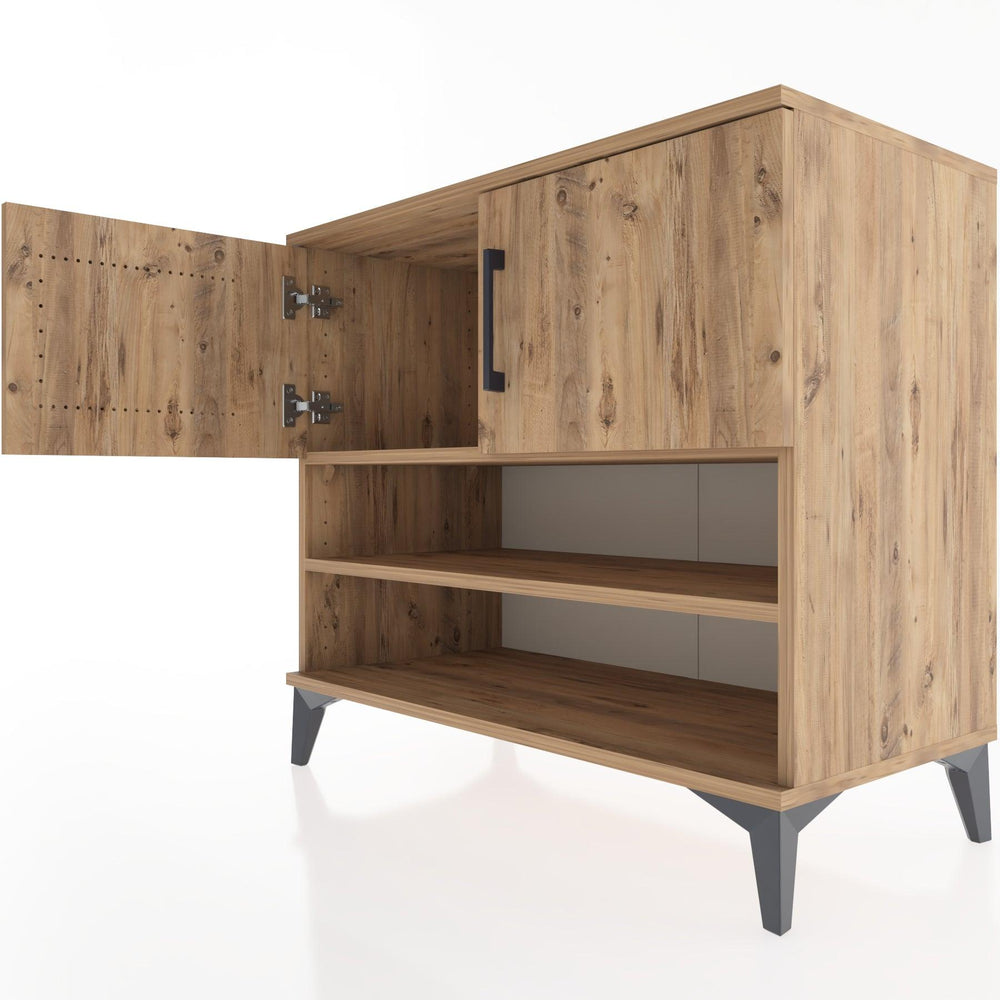 Woodntry Modüler Şifonyer Çam 88x44x68 cm Kapaklı ve Raflı KR32-3