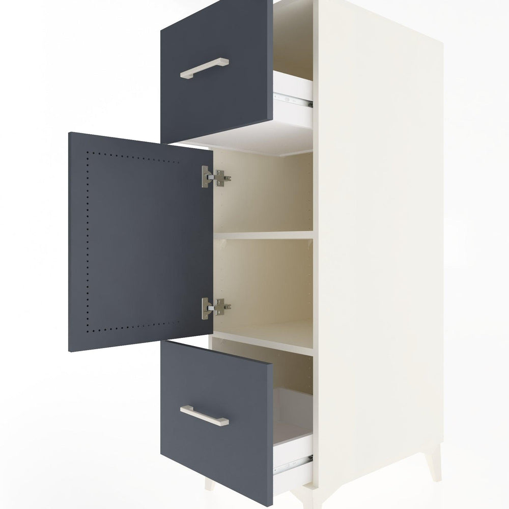 Woodntry Modular Cabinet Moonstone 44x30x122 cm with Doors and Drawers KC33-1