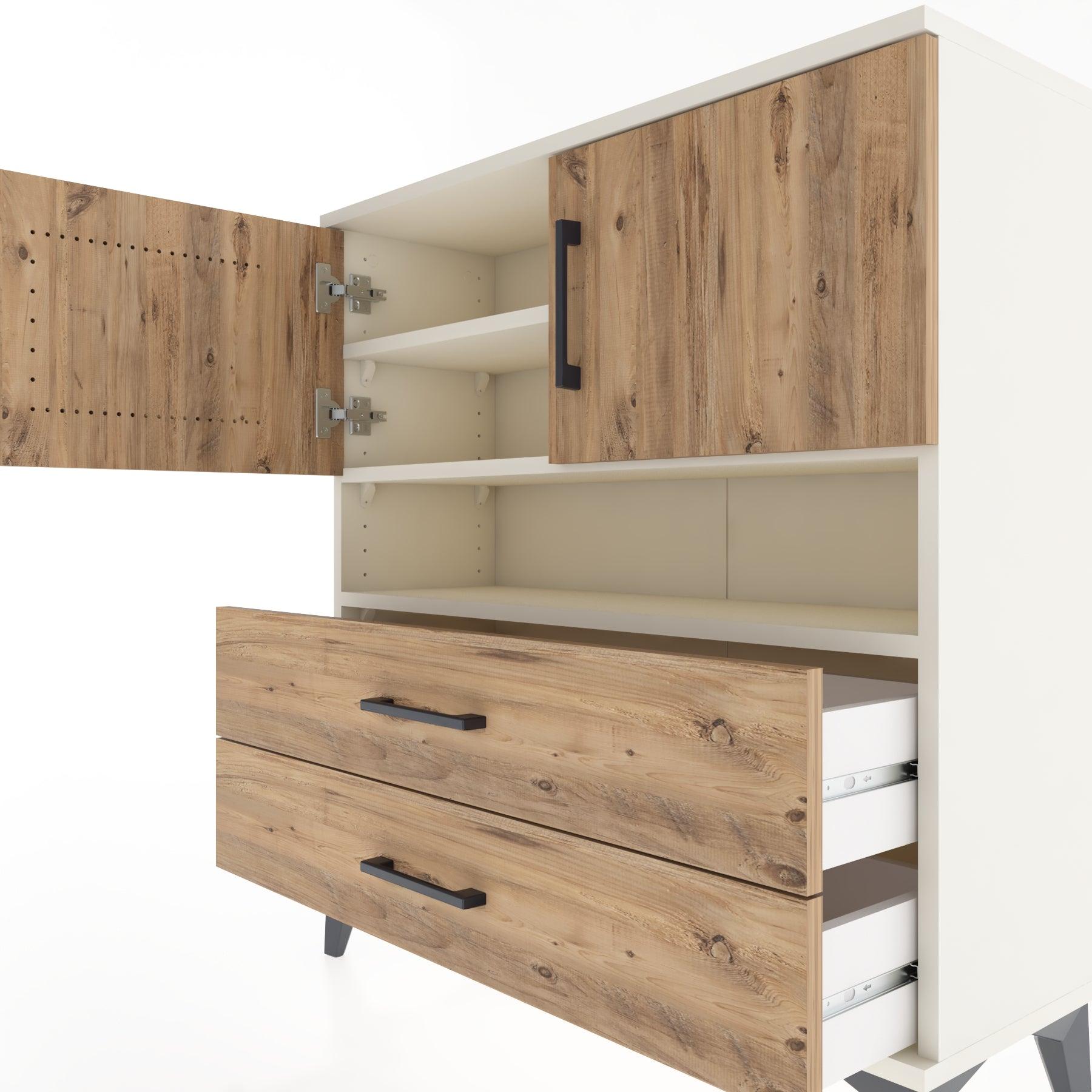 Woodntry Modular Dresser Moonstone 88x30x84 cm Functional F33-1