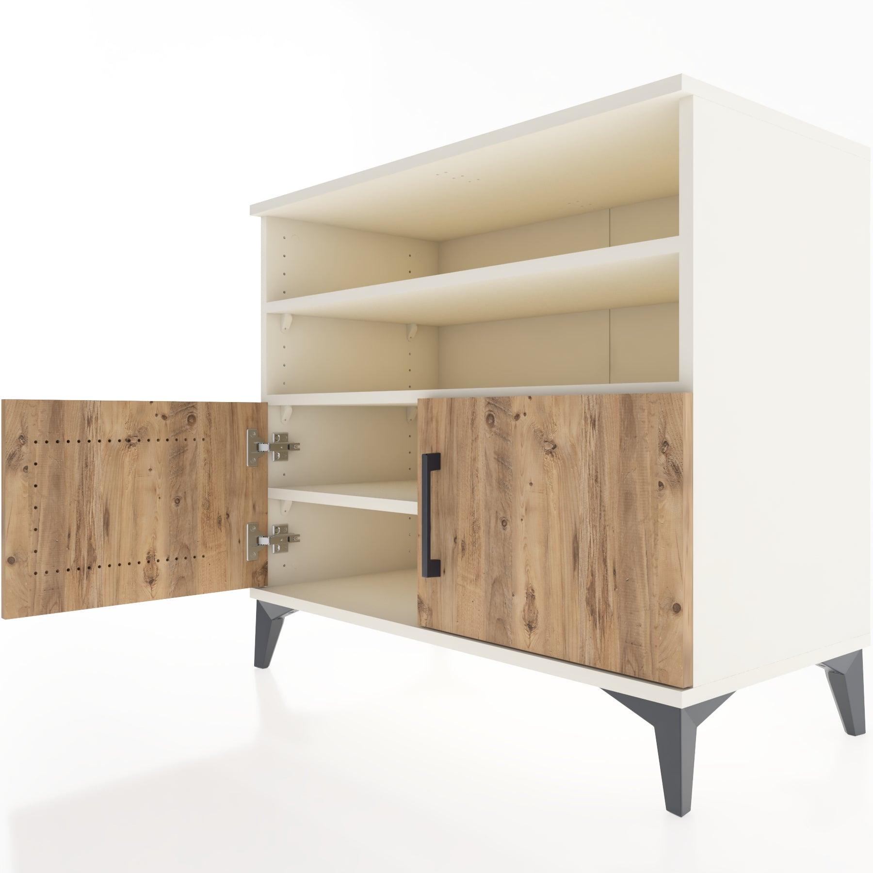 Woodntry Modüler Şifonyer Aytaşı 88x44x68 cm Kapaklı ve Raflı KR33-1