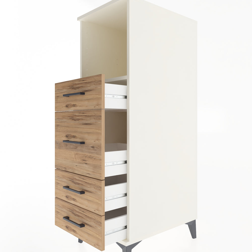 Woodntry Modular Cabinet Moonstone 44x59x122 cm with Drawers and Shelves CR83-1