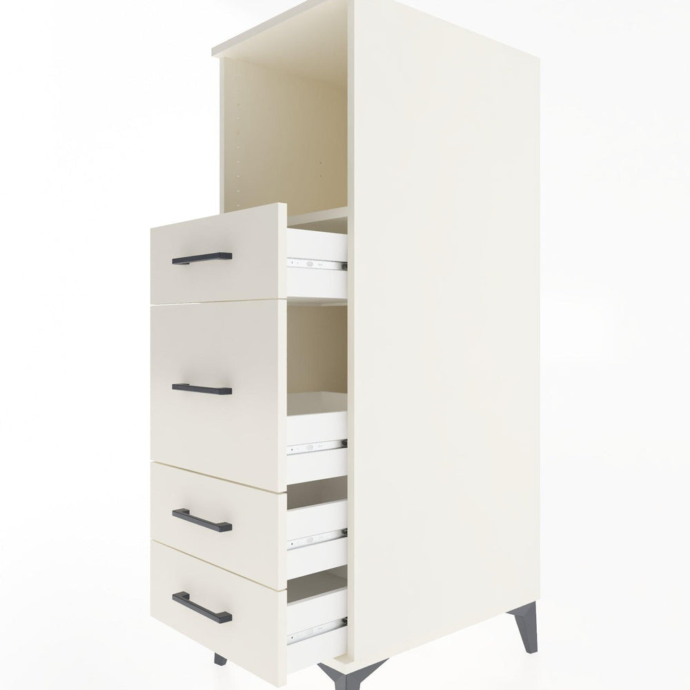 Woodntry Modular Cabinet Moonstone 44x30x122 cm with Drawers and Shelves CR83-1