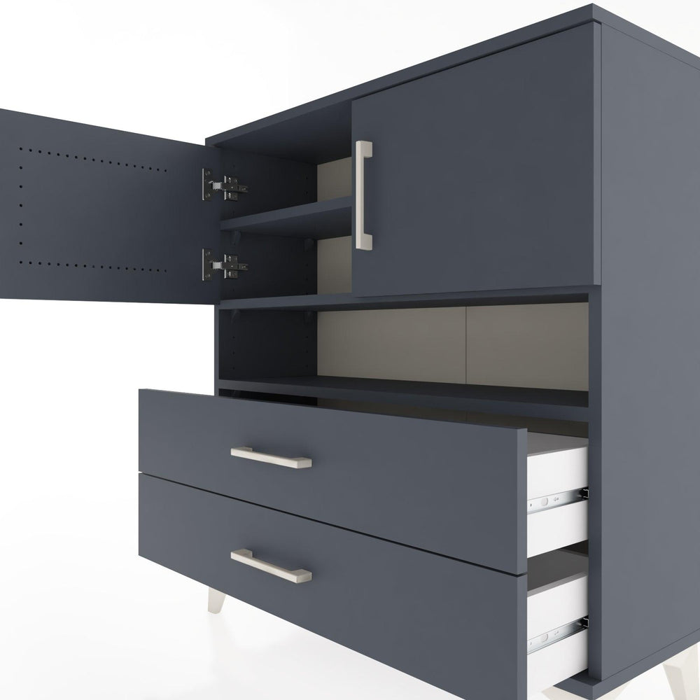 Woodntry Modüler Şifonyer Antrasit 88x30x84 cm Fonksiyonel F33-2