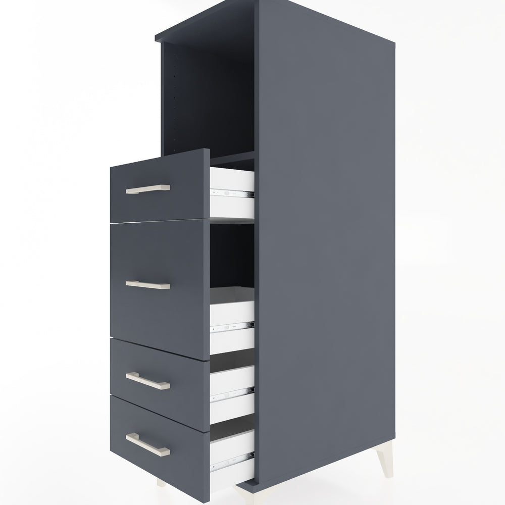 Woodntry Modular Cabinet Anthracite 44x59x122 cm with Drawers and Shelves CR83-2