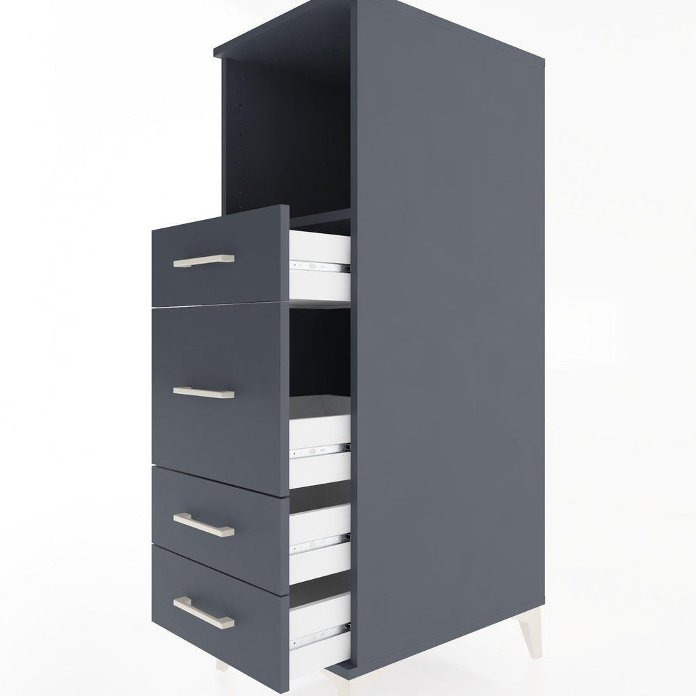 Woodntry Modular Cabinet Anthracite 44x30x122 cm with Drawers and Shelves CR83-2