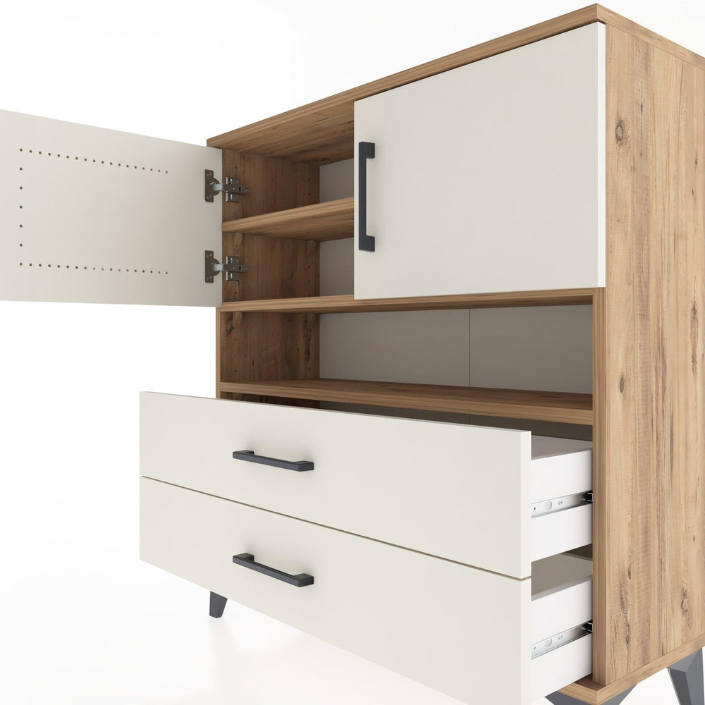 Woodntry Modüler Şifonyer Çam 88x30x84 cm Fonksiyonel F33-3