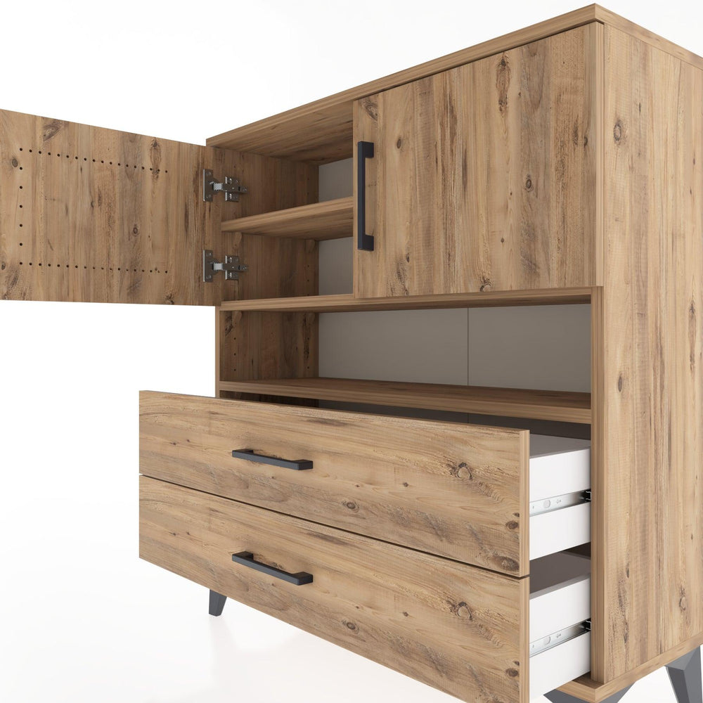 Woodntry Modüler Şifonyer Çam 88x30x84 cm Fonksiyonel F33-3