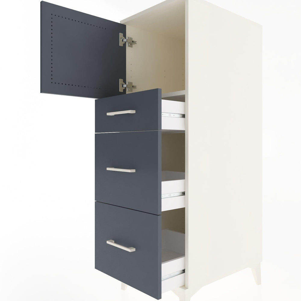 Woodntry Modular Cabinet Moonstone 44x30x122 cm with Doors and Drawers KC34-1