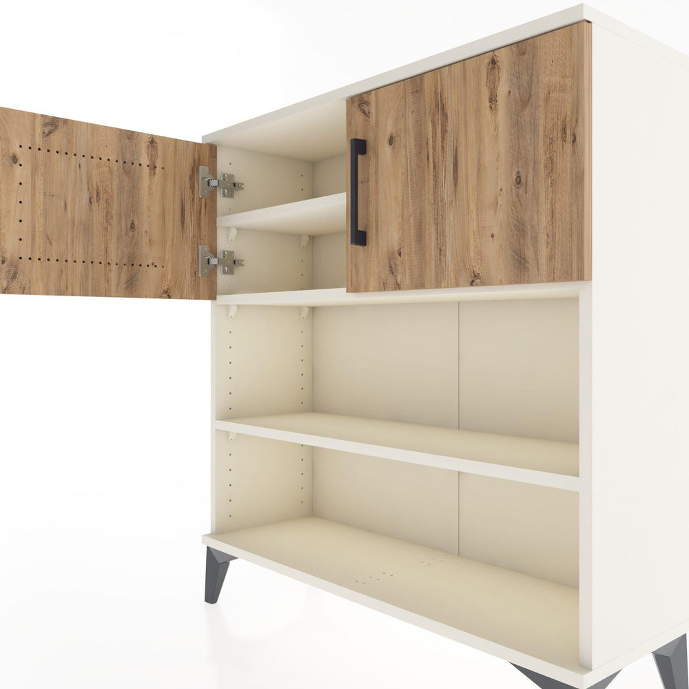 Woodntry Modüler Şifonyer Aytaşı 88x30x84 cm Kapaklı ve Raflı KR34-1