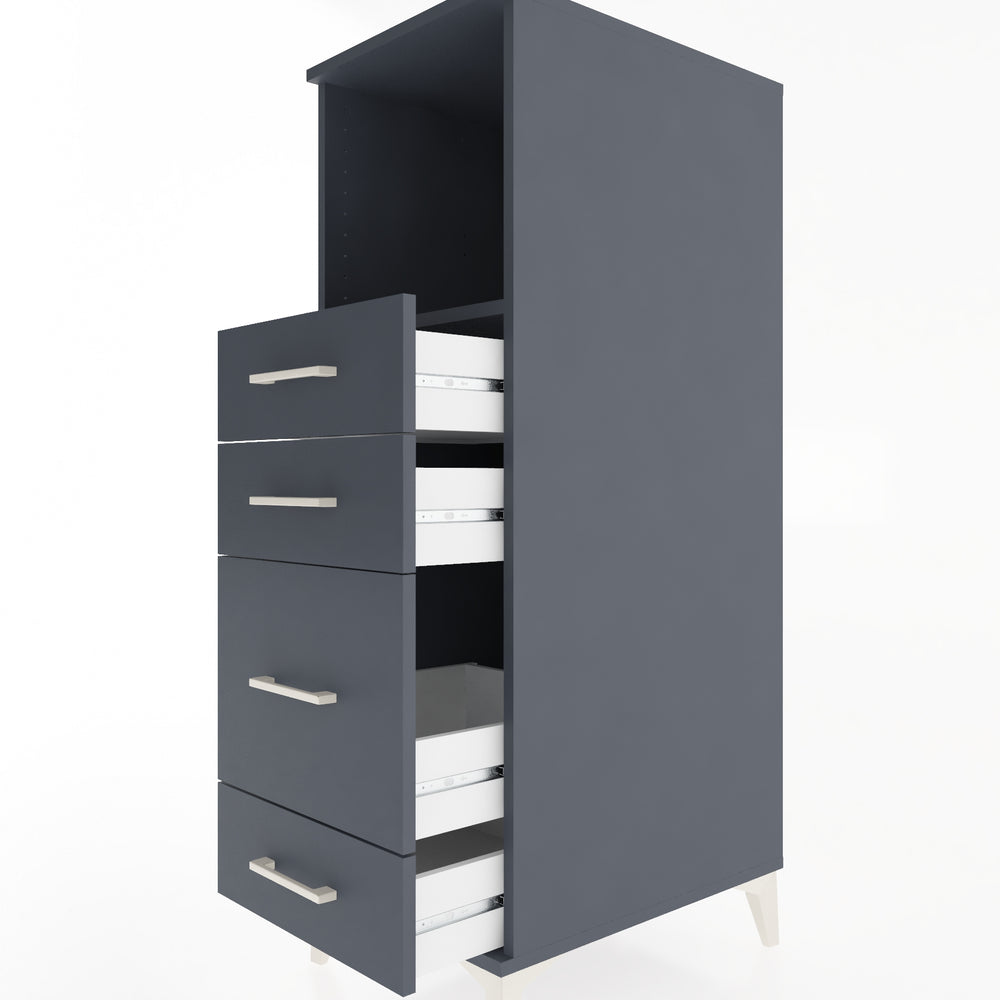 Woodntry Modular Cabinet Anthracite 44x59x122 cm with Drawers and Shelves CR84-2