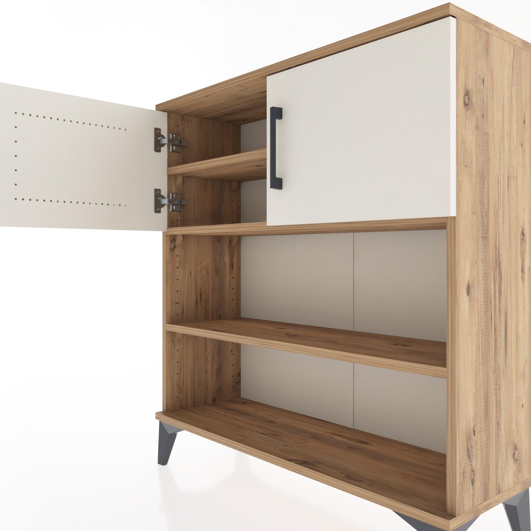 Woodntry Modular Dresser Pine 88x30x84 cm with Cover and Shelf KR34-3