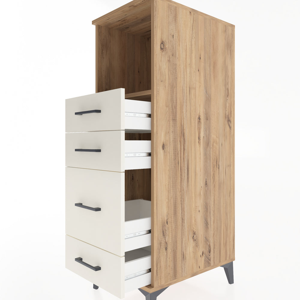 Woodntry Modular Cabinet Pine 44x59x122 cm with Drawers and Shelves CR84-3