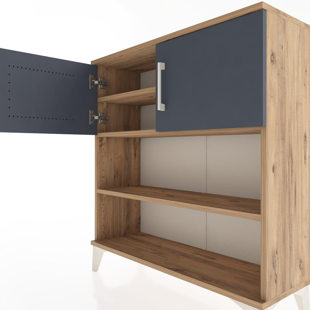 Woodntry Modüler Şifonyer Çam 88x30x84 cm Kapaklı ve Raflı KR34-3