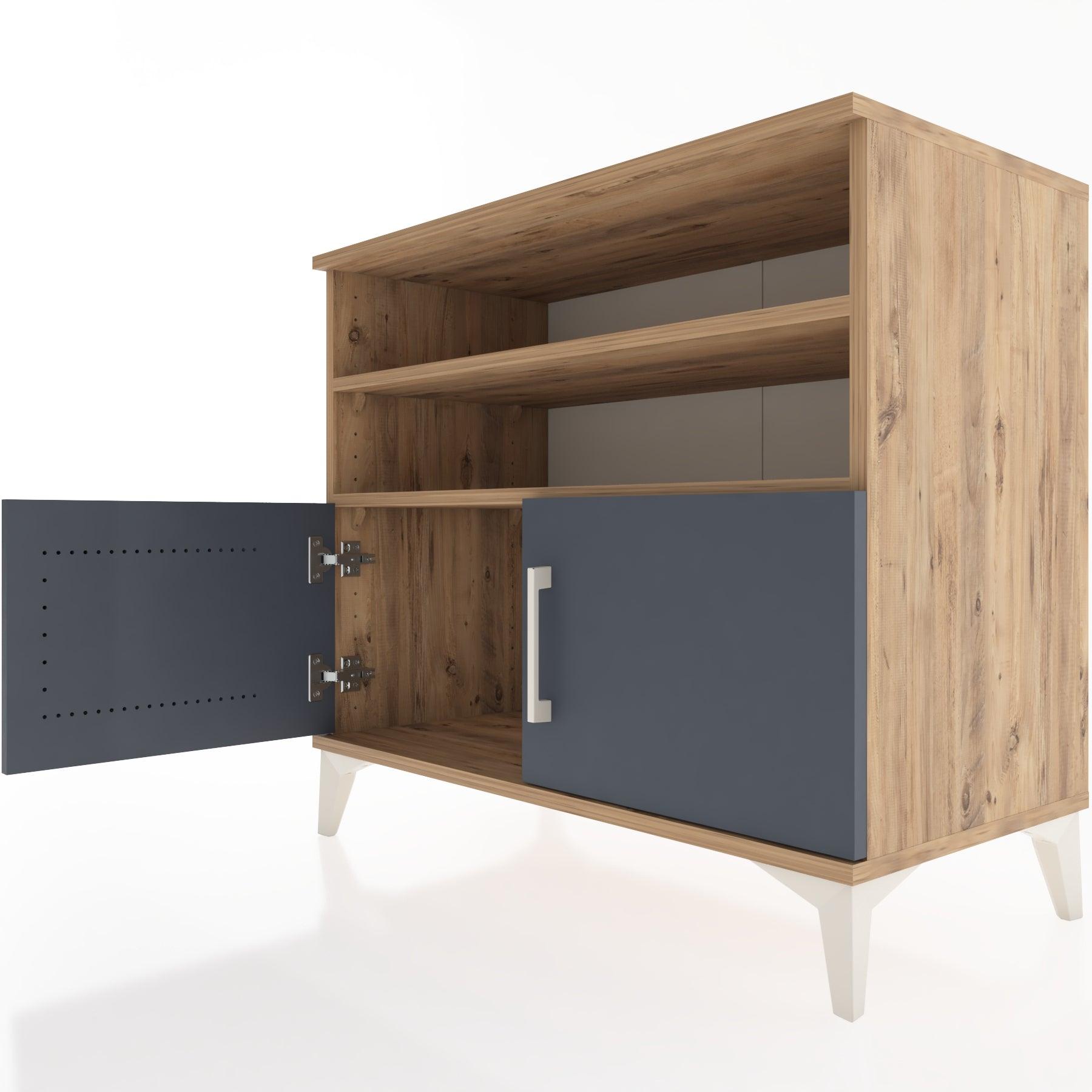 Woodntry Modüler Şifonyer Çam 88x44x68 cm Kapaklı ve Raflı KR34-3