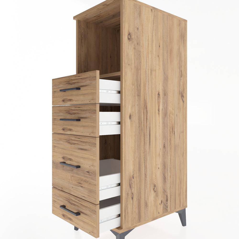 Woodntry Modular Cabinet Pine 44x59x122 cm with Drawers and Shelves CR84-3