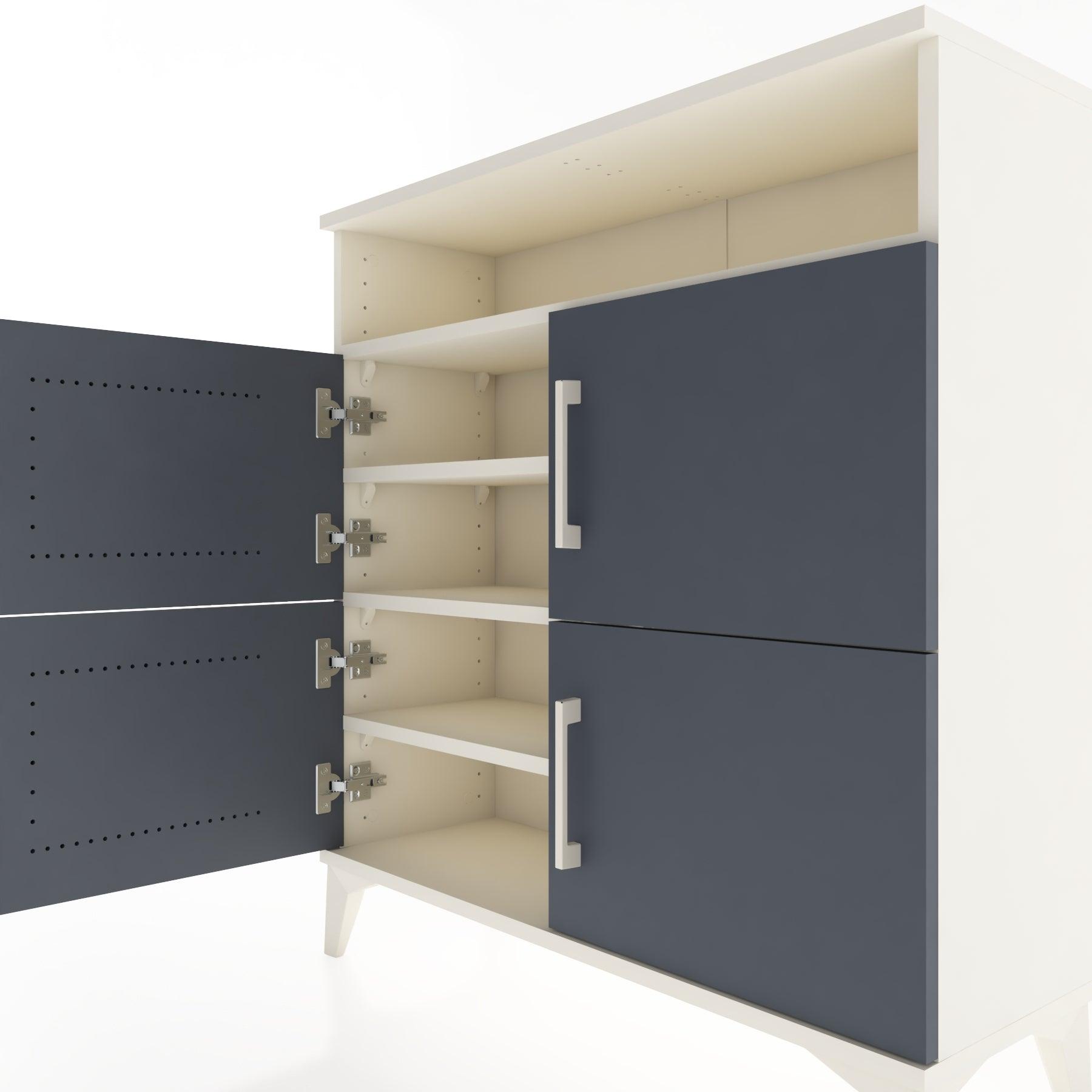 Woodntry Modular Dresser Moonstone 88x30x84 cm with Cover and Shelf KR35-1