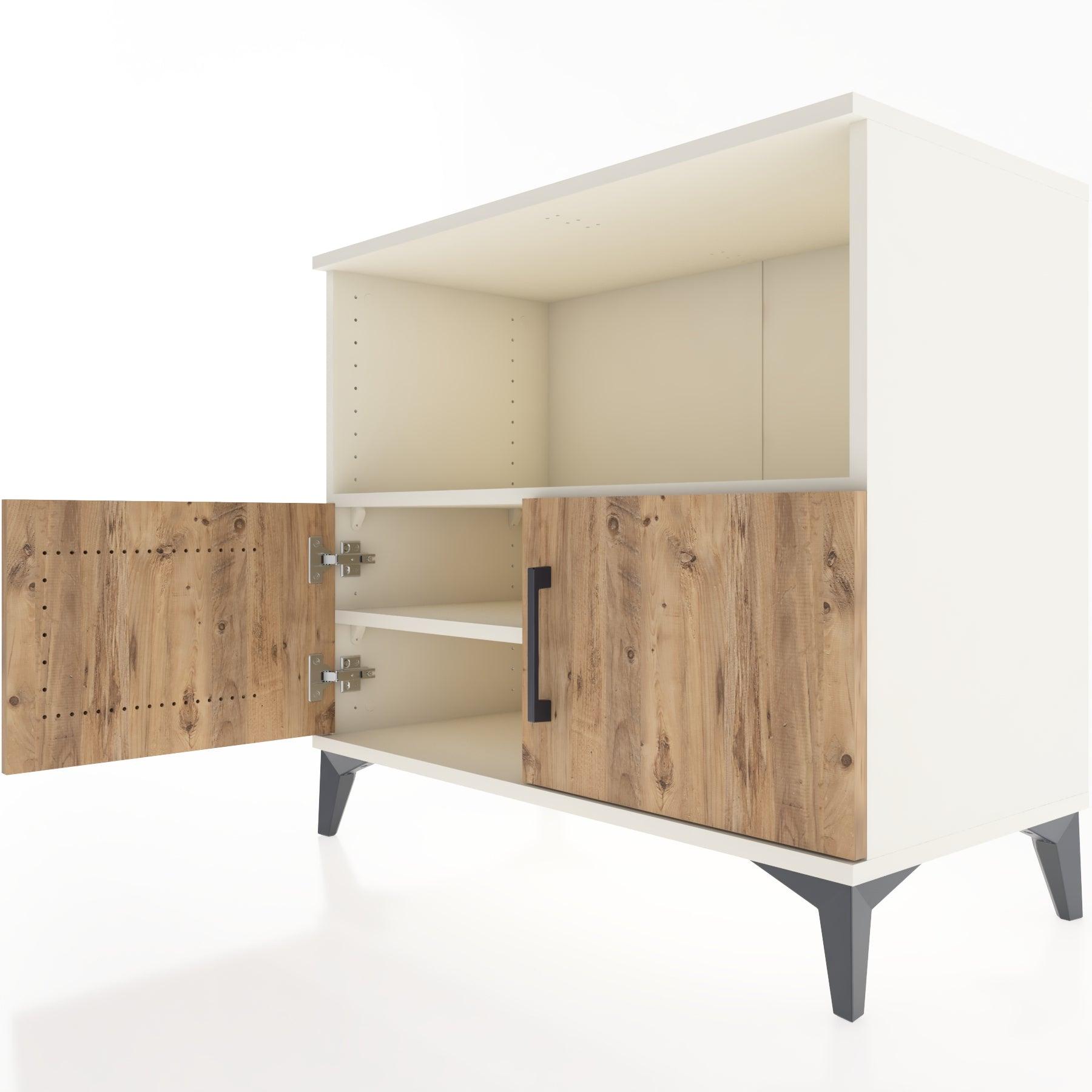 Woodntry Modüler Şifonyer Aytaşı 88x44x68 cm Kapaklı ve Raflı KR35-1
