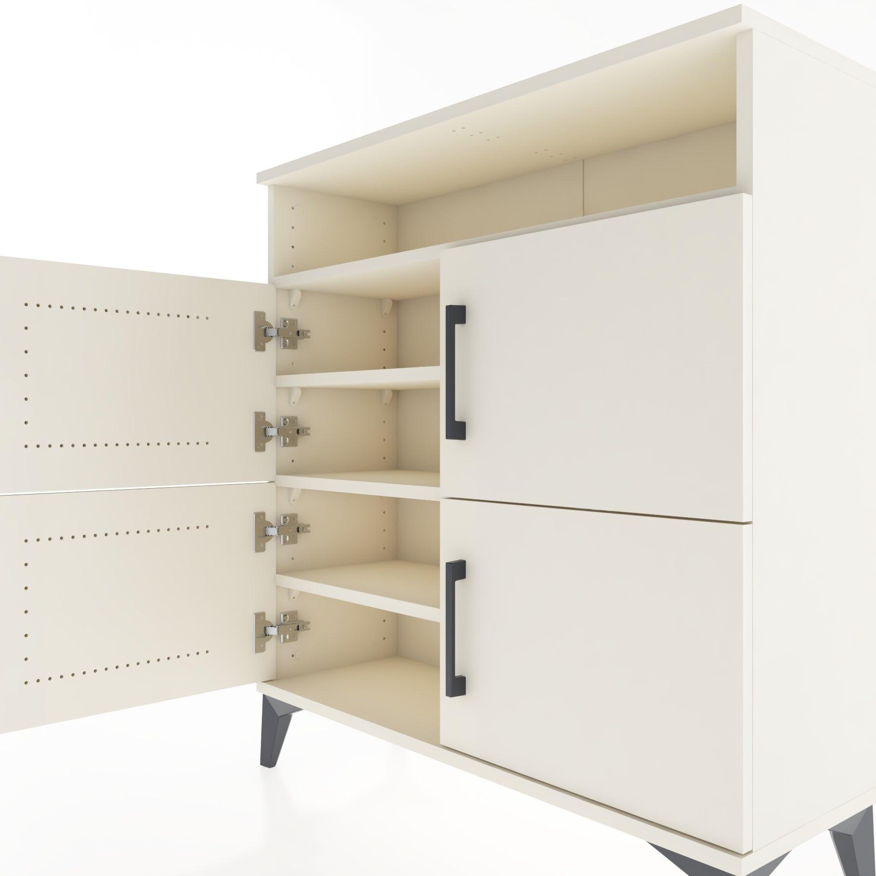 Woodntry Modular Dresser Moonstone 88x30x84 cm with Cover and Shelf KR35-1