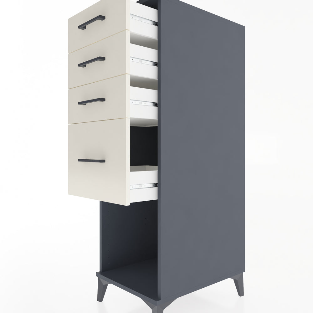 Woodntry Modular Cabinet Anthracite 44x59x122 cm with Drawers and Shelves CR85-2