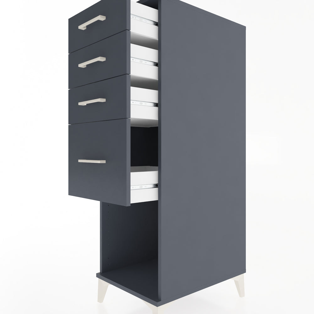 Woodntry Modular Cabinet Anthracite 44x59x122 cm with Drawers and Shelves CR85-2