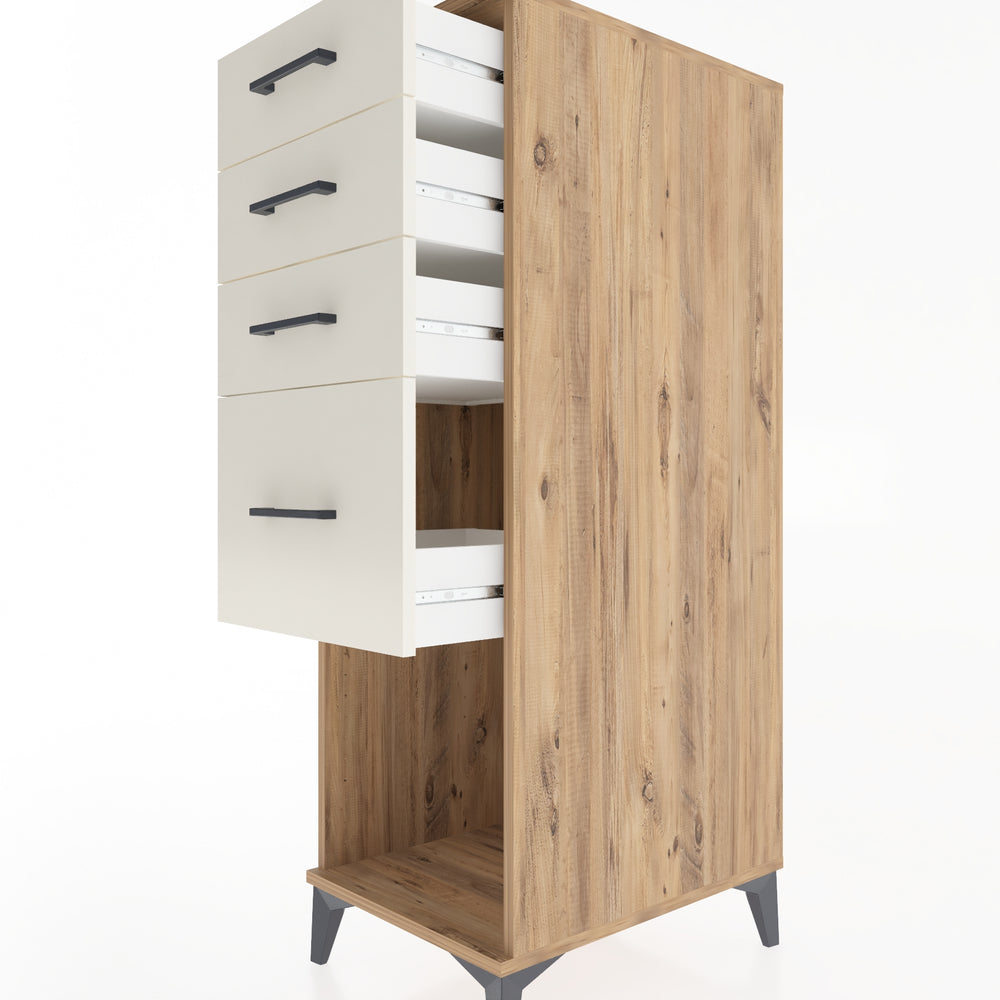 Woodntry Modular Cabinet Pine 44x59x122 cm with Drawers and Shelves CR85-3