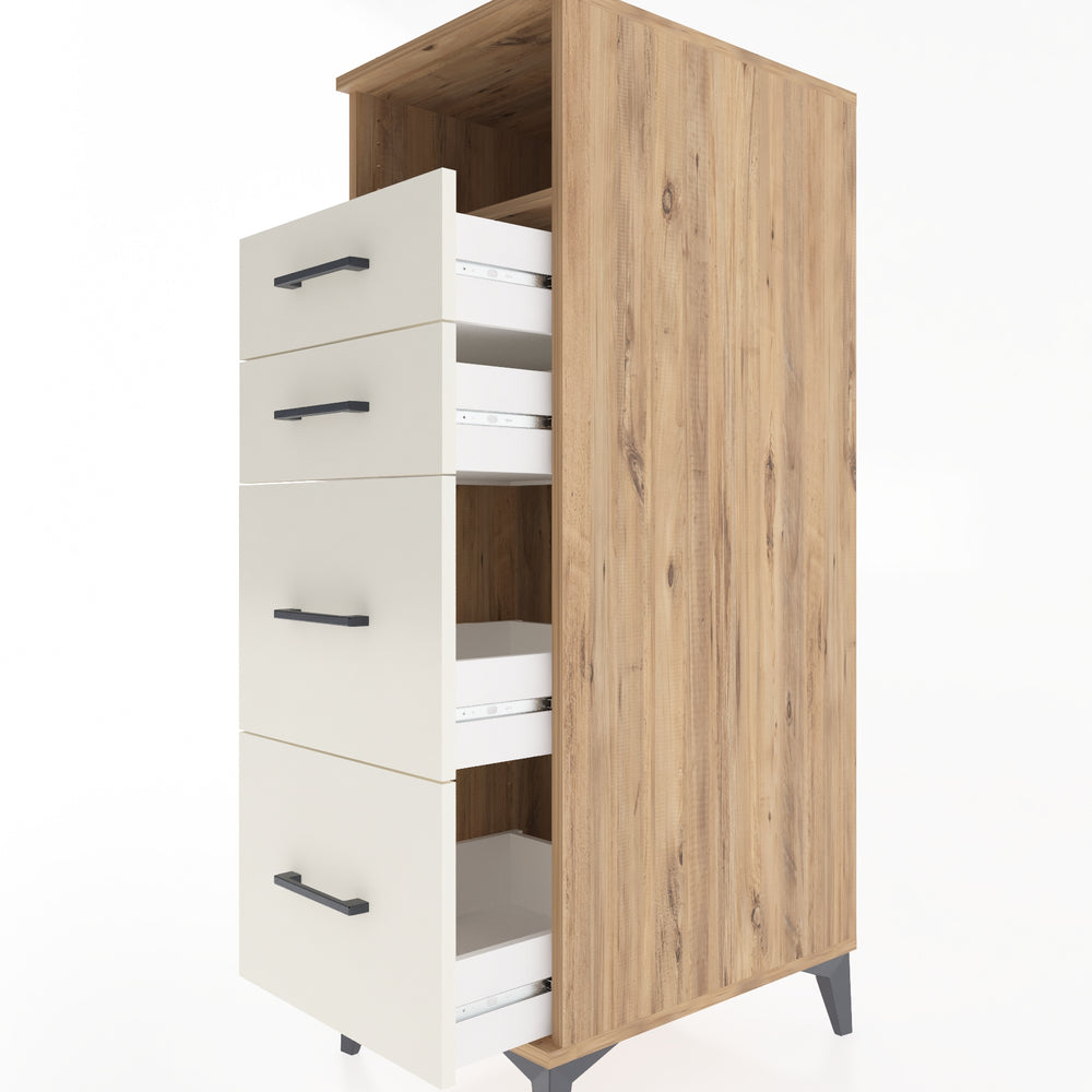 Woodntry Modular Cabinet Pine 44x59x122 cm with Drawers and Shelves CR35-3