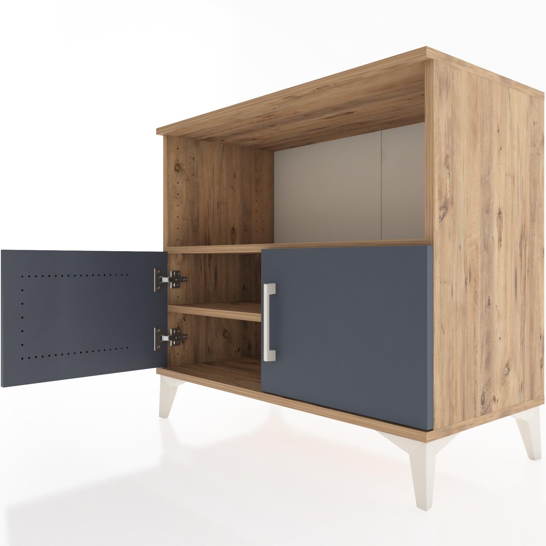 Woodntry Modüler Şifonyer Çam 88x44x68 cm Kapaklı ve Raflı KR35-3
