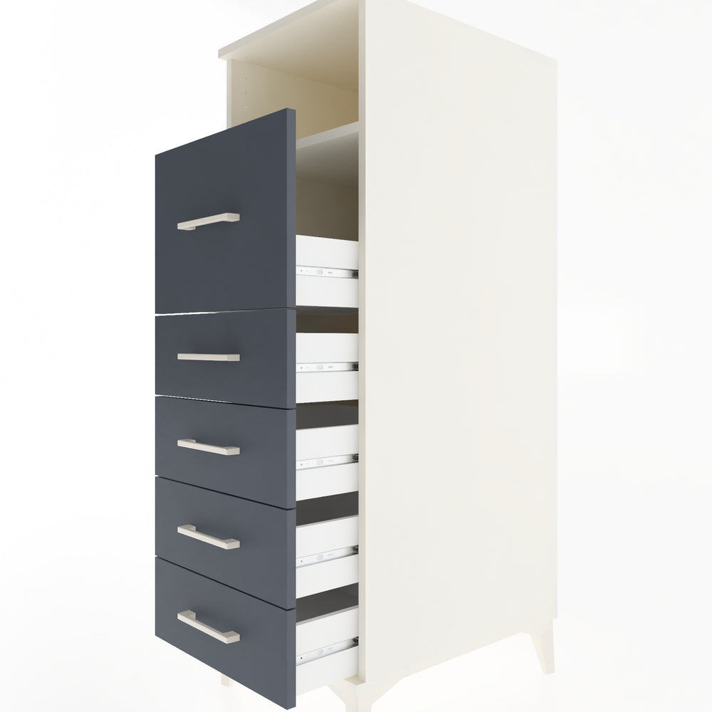 Woodntry Modular Cabinet Moonstone 44x59x122 cm with Drawers and Shelves CR86-1