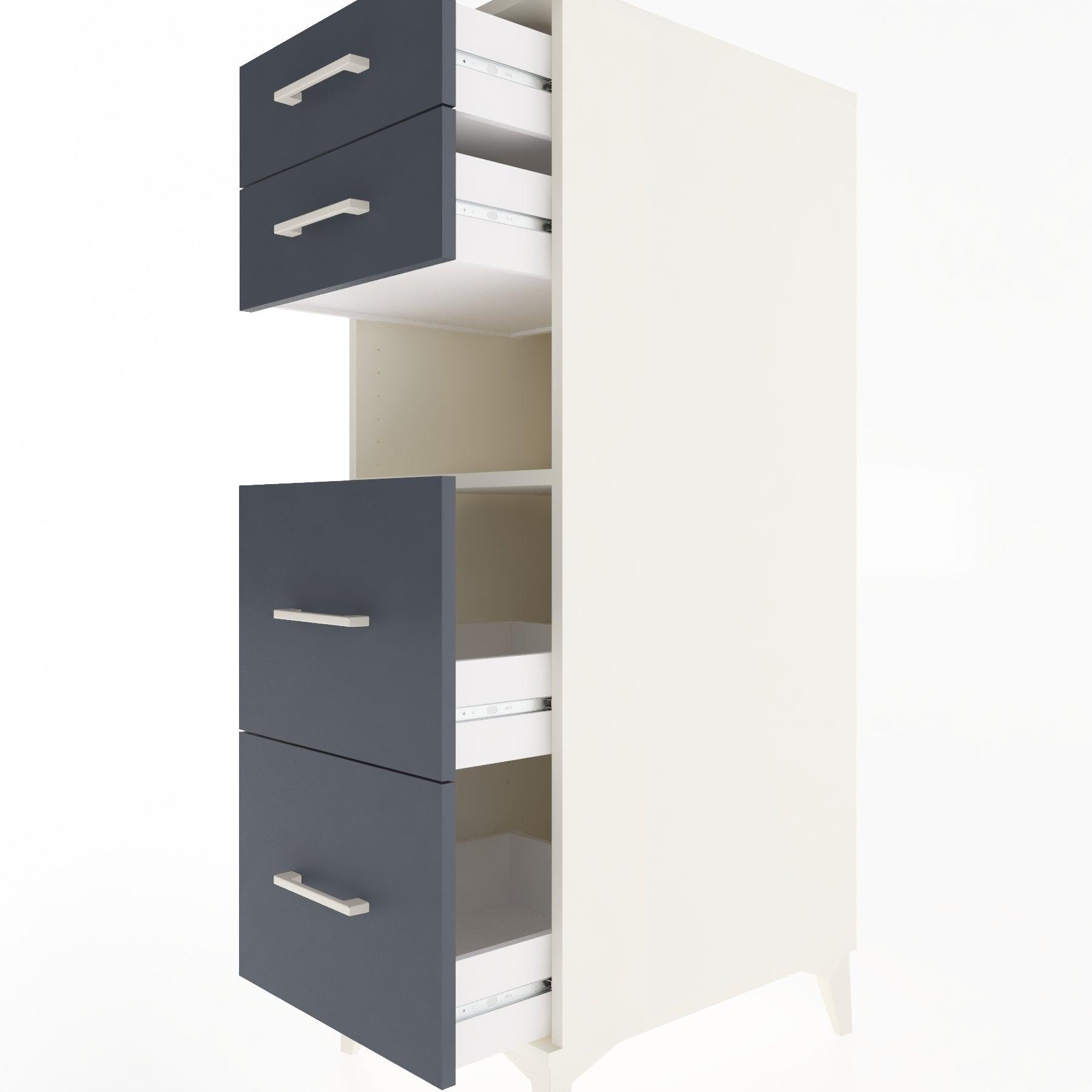 Woodntry Modular Cabinet Moonstone 44x30x122 cm with Drawers and Shelves CR36-1