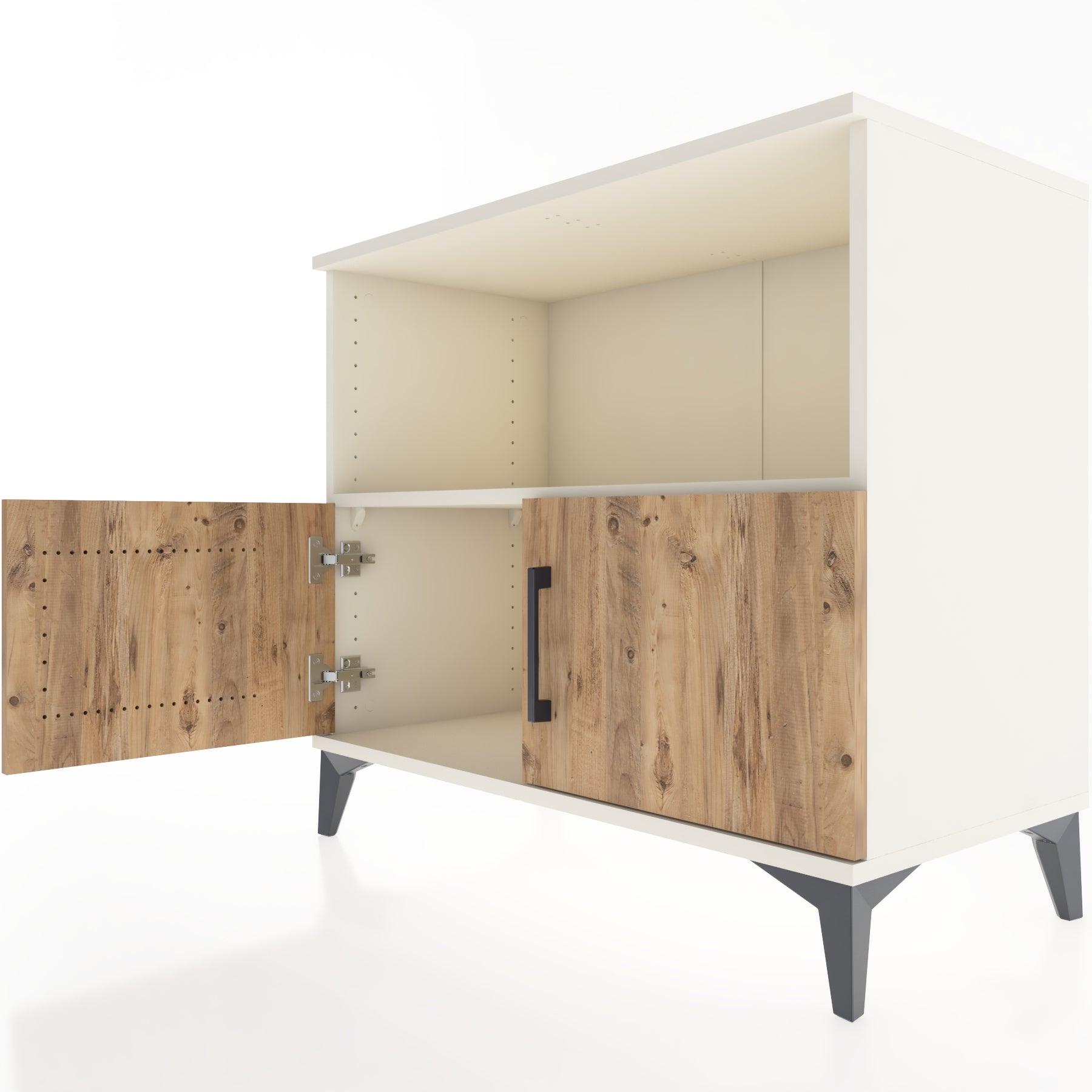 Woodntry Modüler Şifonyer Aytaşı 88x44x68 cm Kapaklı ve Raflı KR36-1