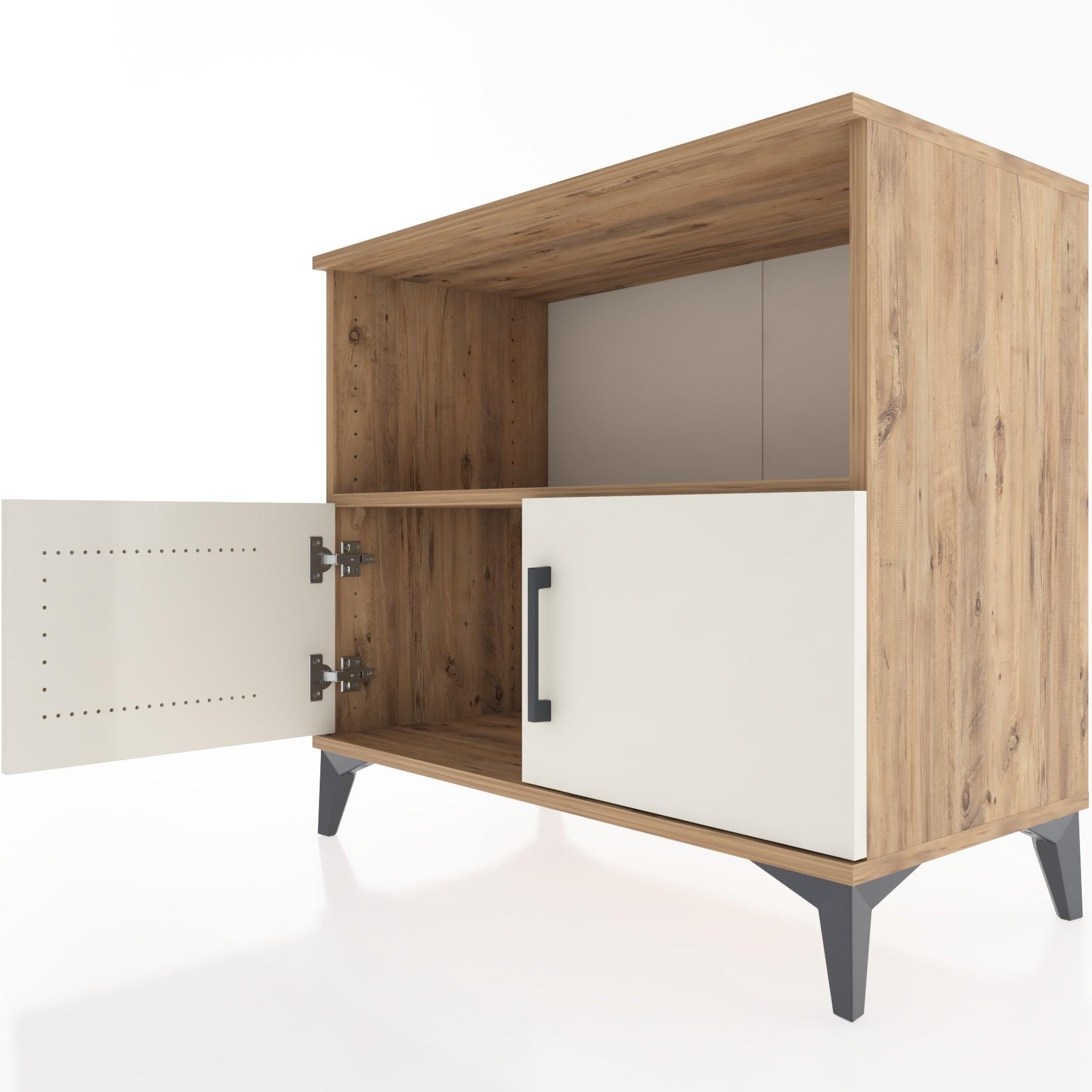 Woodntry Modüler Şifonyer Çam 88x44x68 cm Kapaklı ve Raflı KR36-3