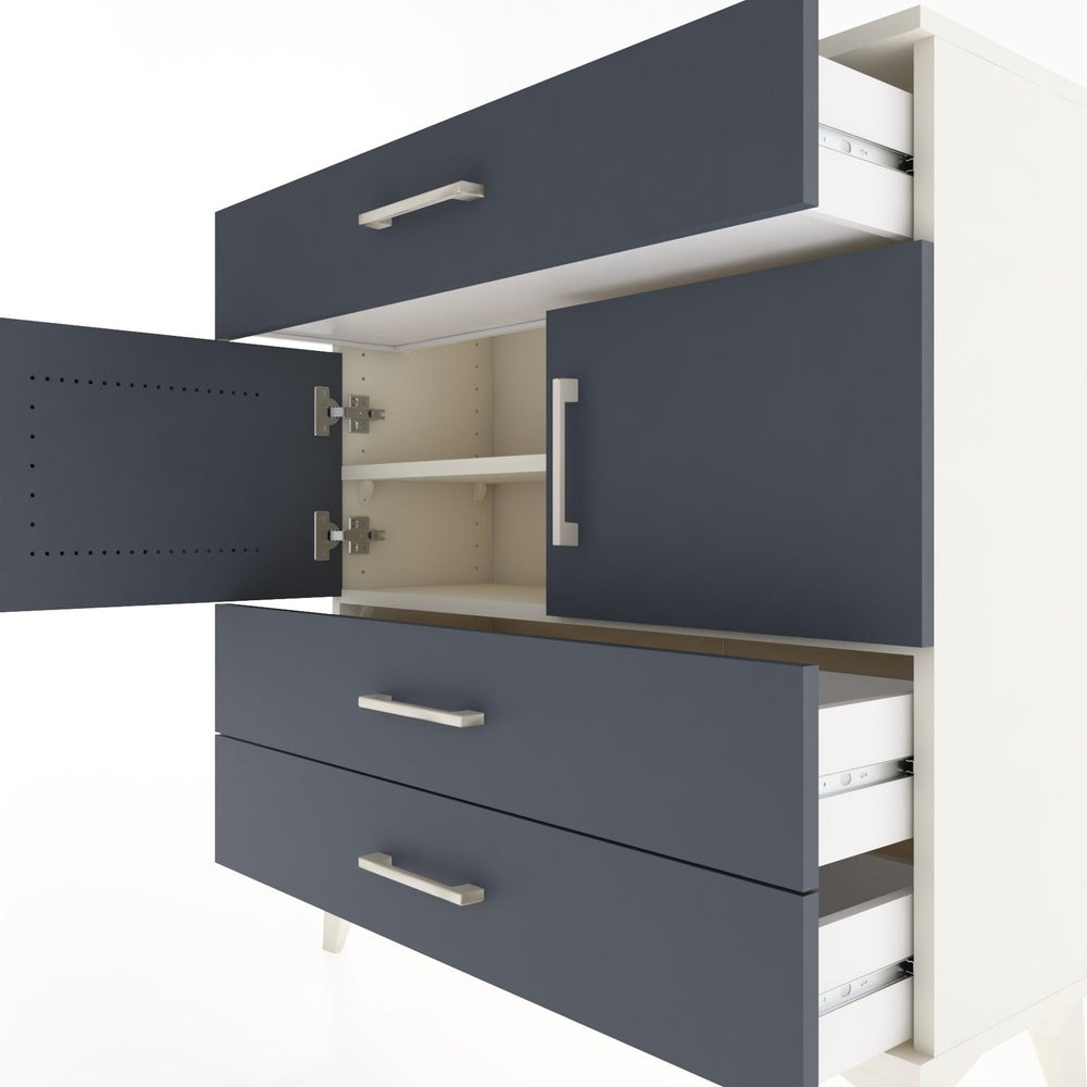 Woodntry Modüler Şifonyer Aytaşı 88x30x84 cm Kapaklı ve Çekmeceli KC37-1