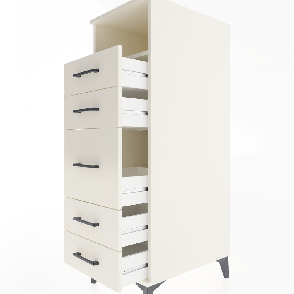 Woodntry Modular Cabinet Moonstone 44x59x122 cm with Drawers and Shelves CR87-1