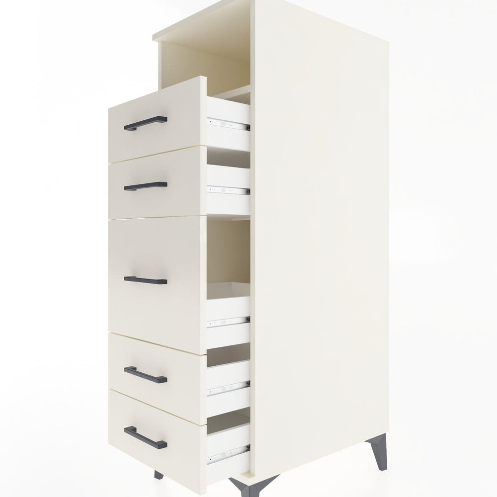 Woodntry Modular Cabinet Moonstone 44x30x122 cm with Drawers and Shelves CR87-1