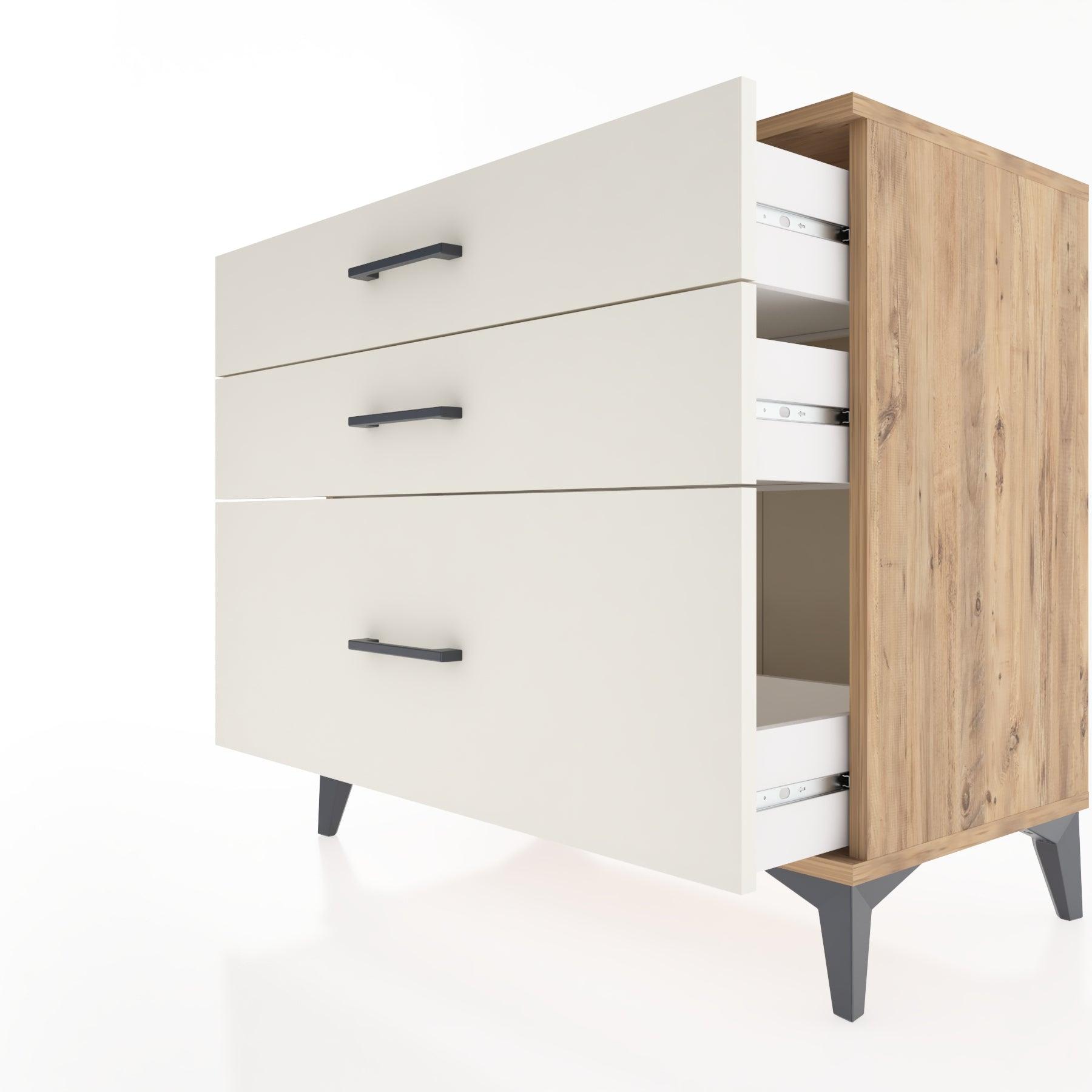 Woodntry Modüler Şifonyer Çam 88x44x68 cm Çekmeceli C37-3