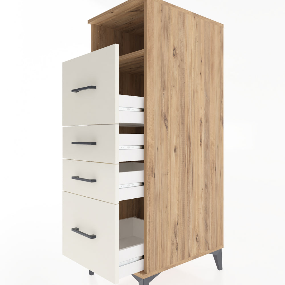 Woodntry Modular Cabinet Pine 44x59x122 cm with Drawers and Shelves CR37-3