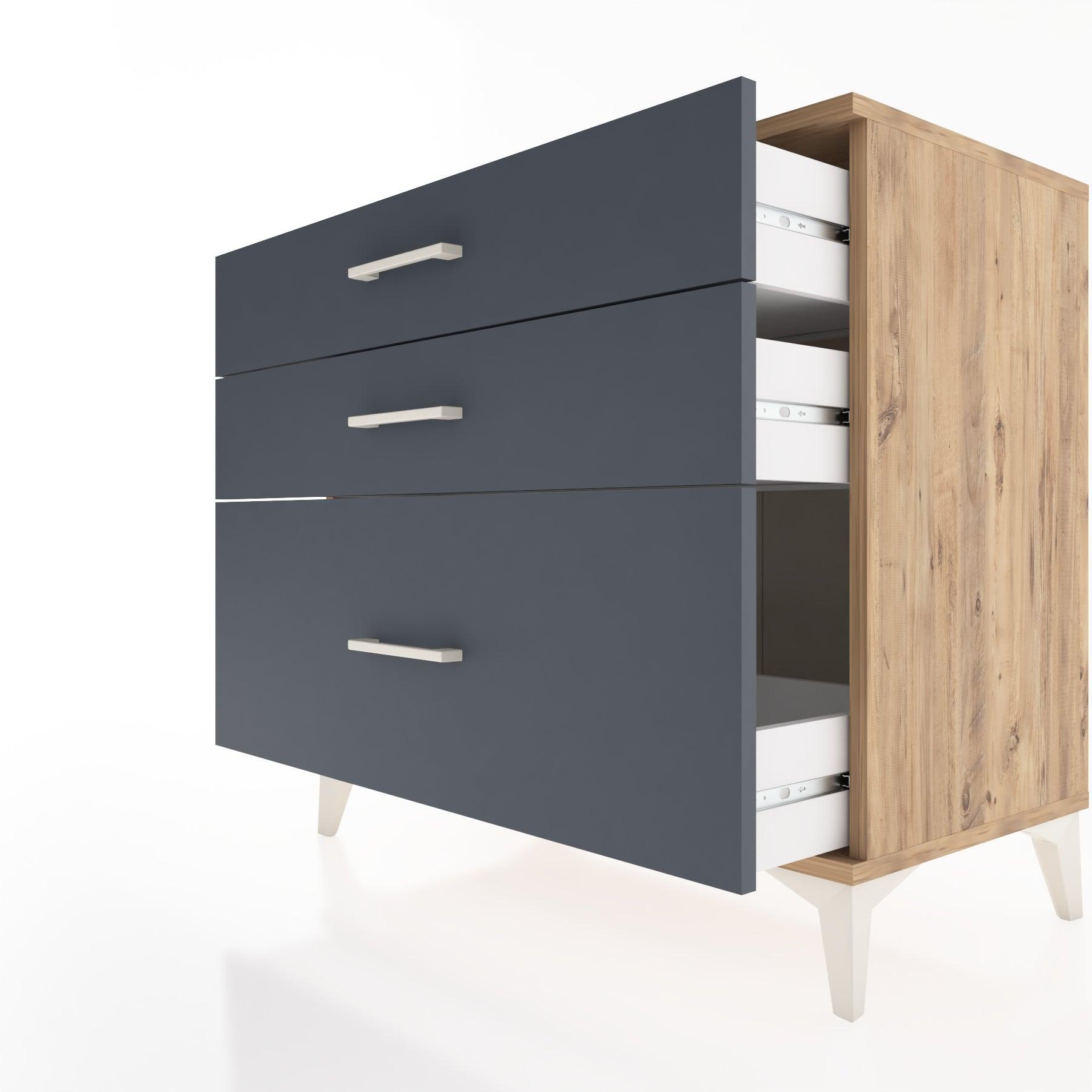 Woodntry Modüler Şifonyer Çam 88x44x68 cm Çekmeceli C37-3