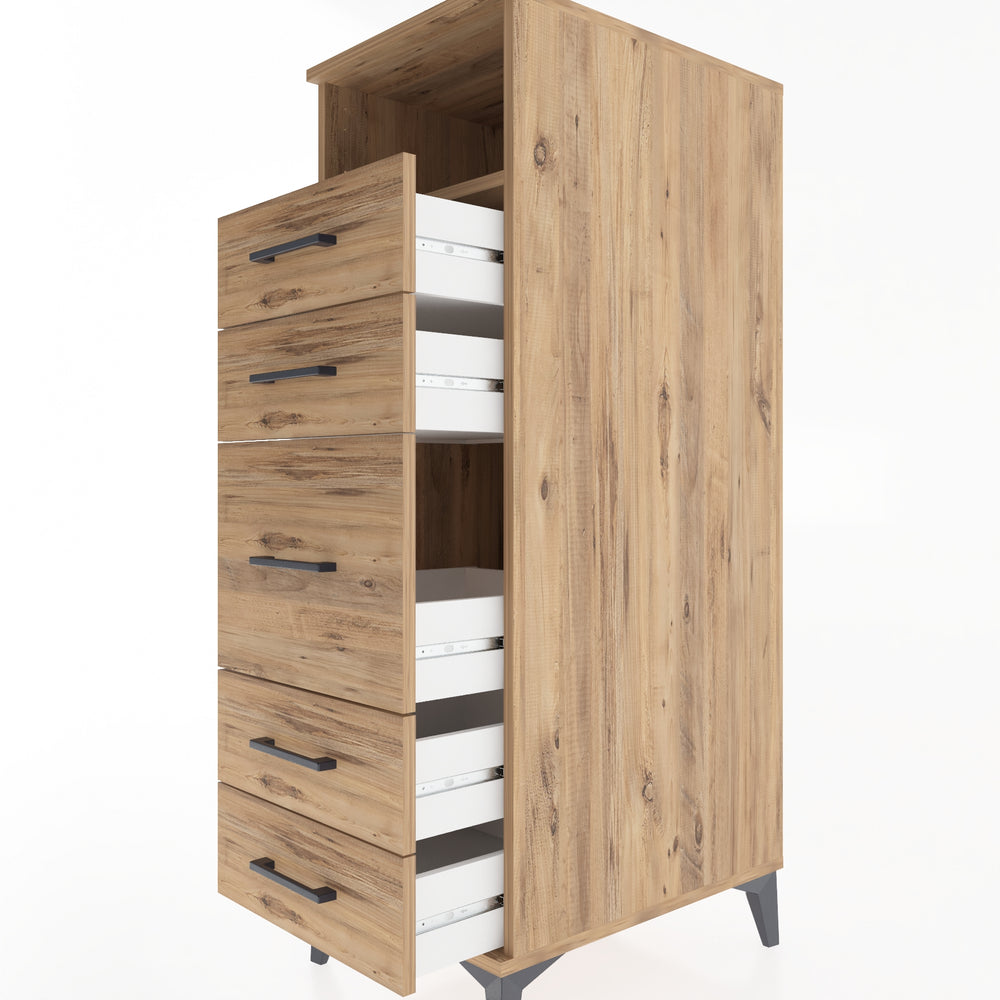 Woodntry Modular Cabinet Pine 44x59x122 cm with Drawers and Shelves CR87-3