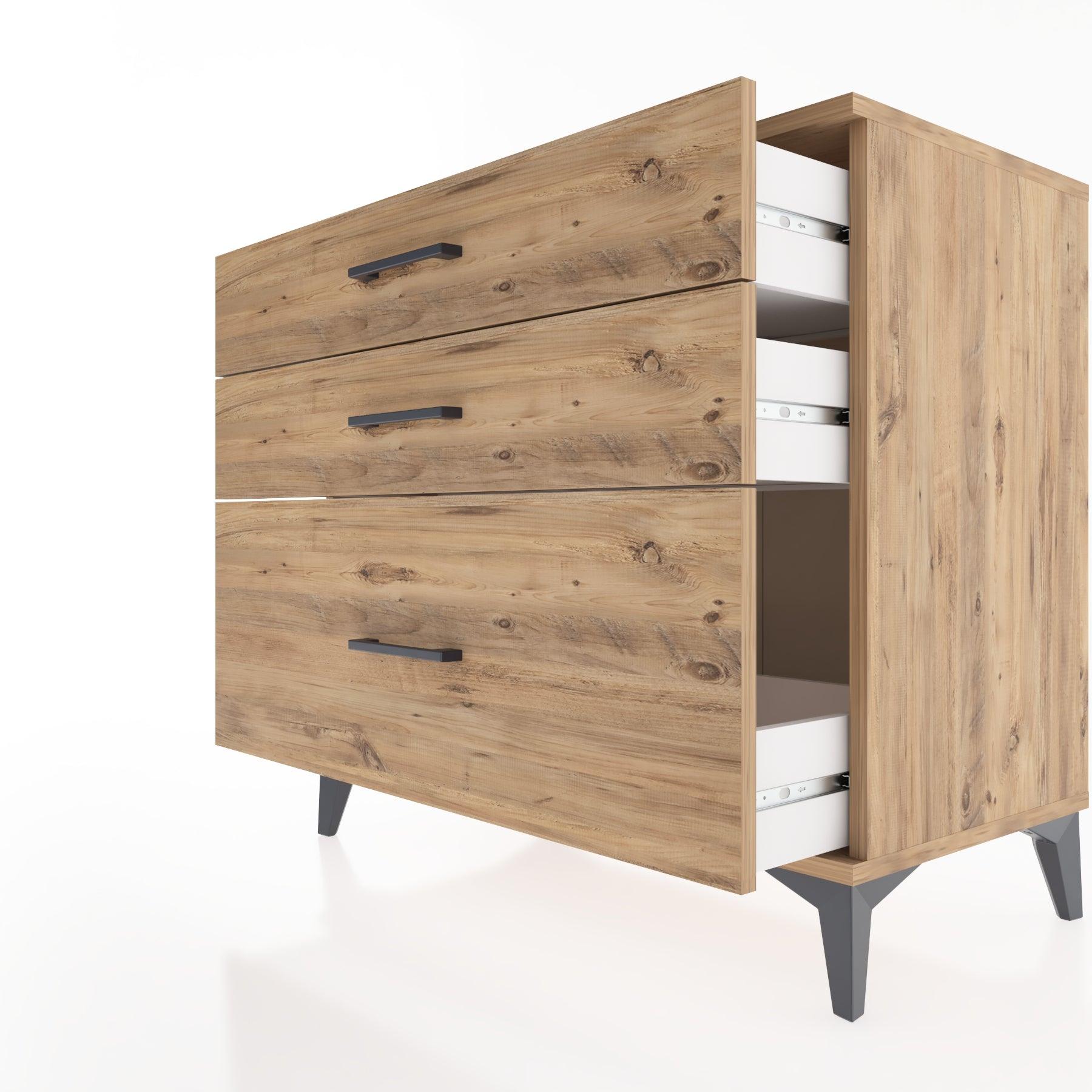 Woodntry Modüler Şifonyer Çam 88x44x68 cm Çekmeceli C37-3