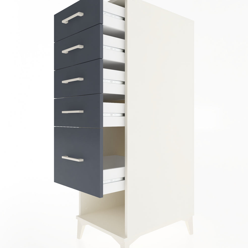 Woodntry Modular Cabinet Moonstone 44x59x122 cm with Drawers and Shelves CR88-1