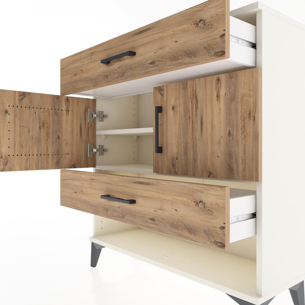 Woodntry Modüler Şifonyer Aytaşı 88x30x84 cm Fonksiyonel F38-1