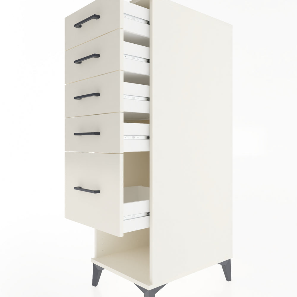 Woodntry Modular Cabinet Moonstone 44x59x122 cm with Drawers and Shelves CR88-1