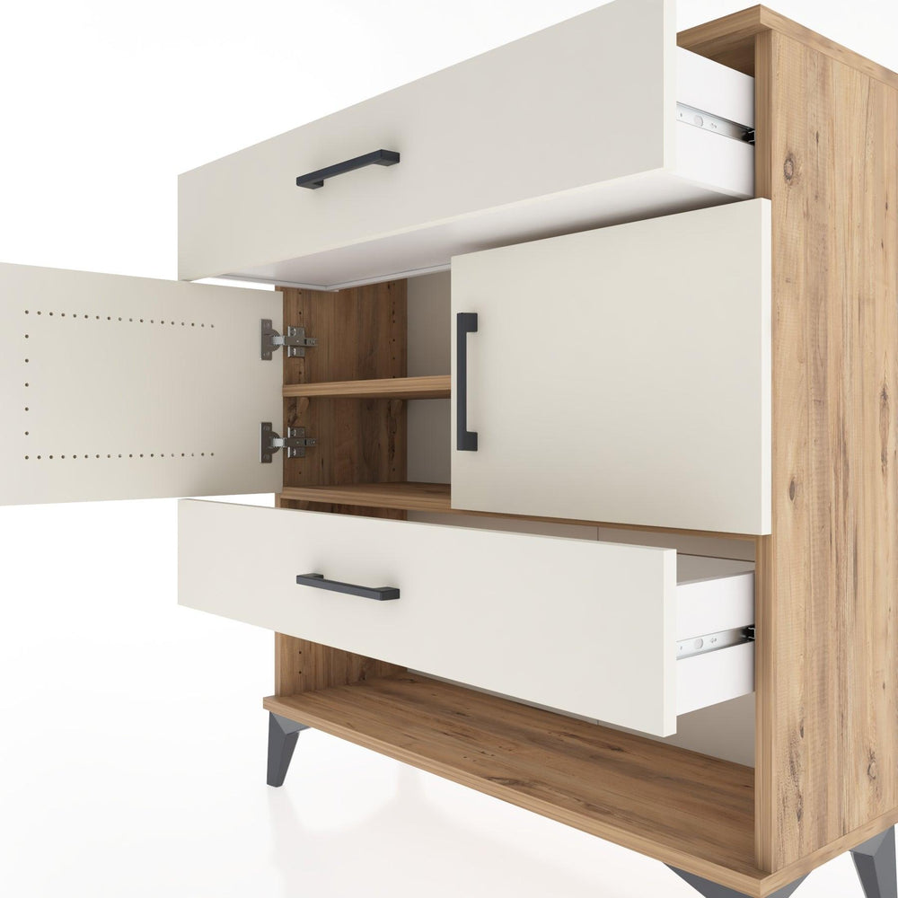 Woodntry Modüler Şifonyer Çam 88x30x84 cm Fonksiyonel F38-3