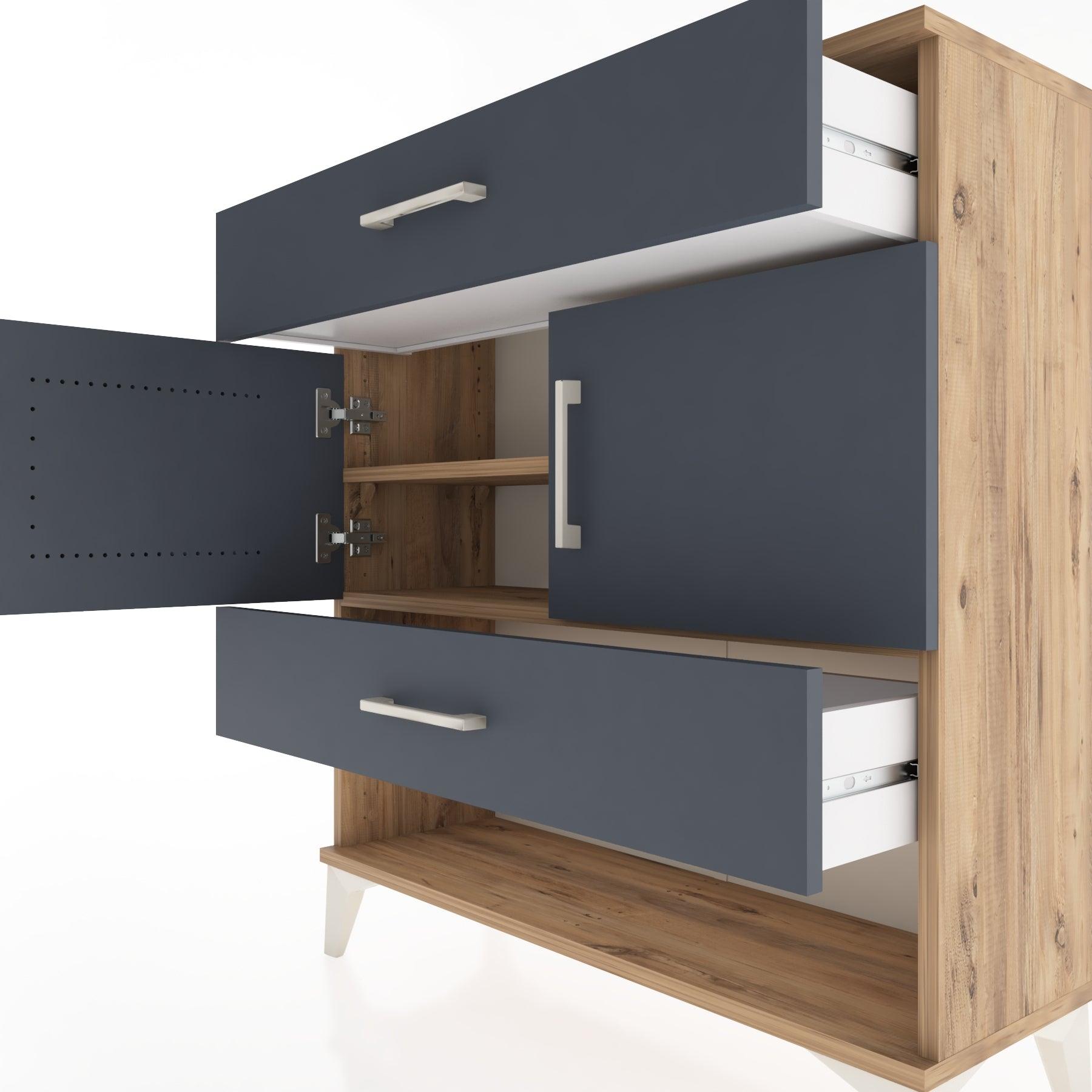 Woodntry Modular Dresser Pine 88x30x84 cm Functional F38-3