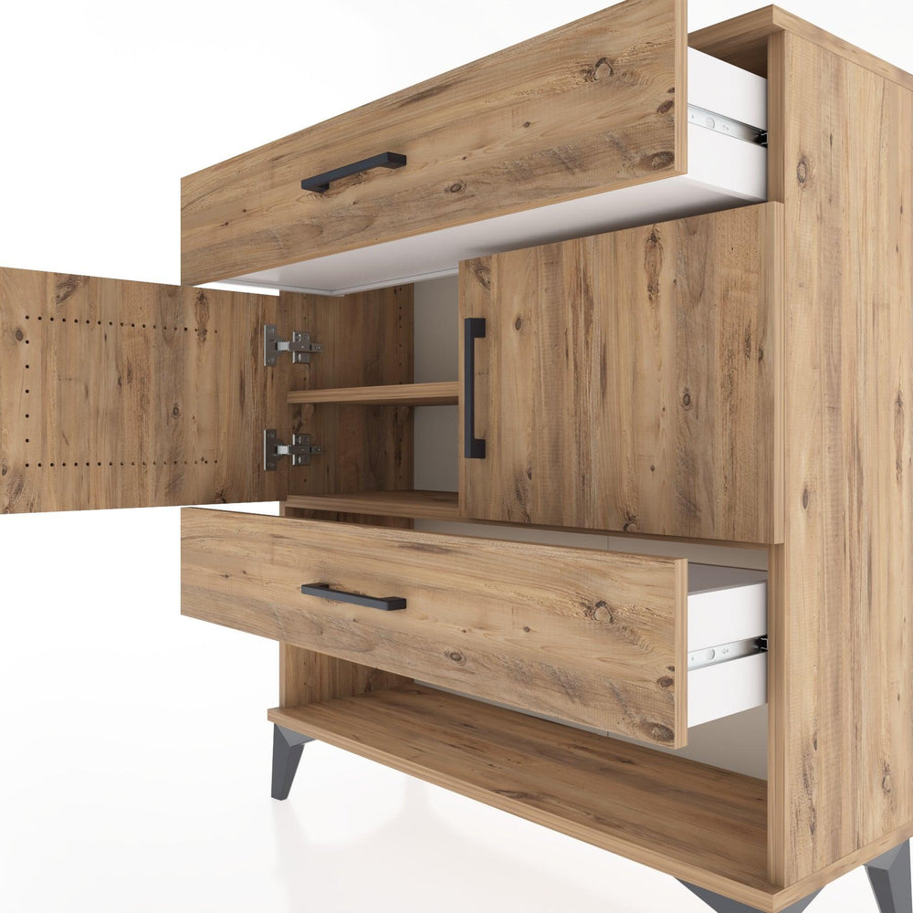 Woodntry Modüler Şifonyer Çam 88x30x84 cm Fonksiyonel F38-3