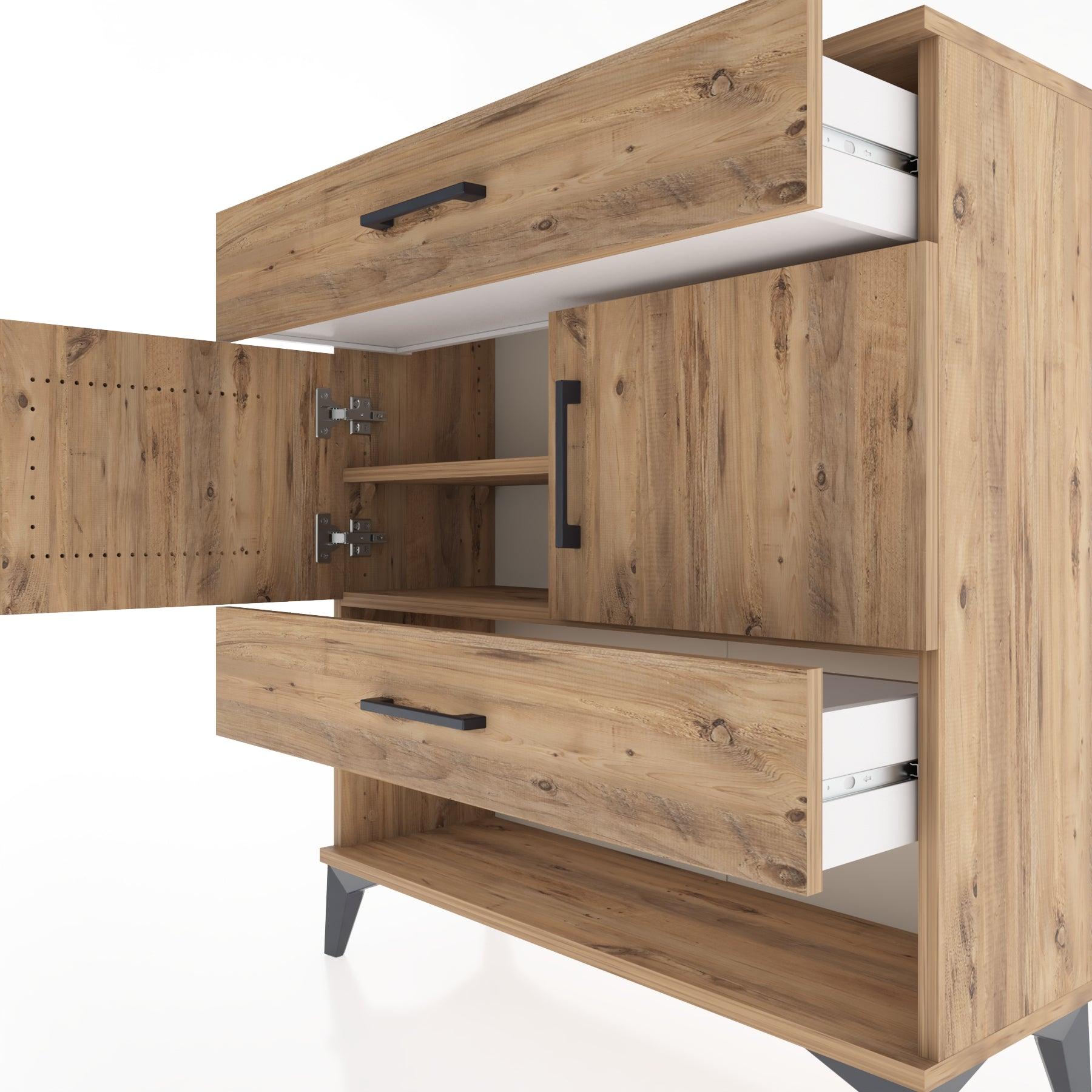 Woodntry Modular Dresser Pine 88x30x84 cm Functional F38-3