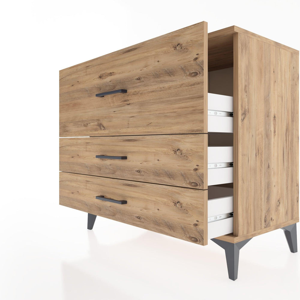 Woodntry Modüler Şifonyer Çam 88x44x68 cm Çekmeceli C38-3